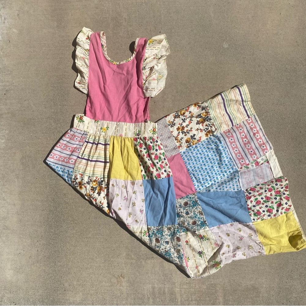 70s patchwork dress